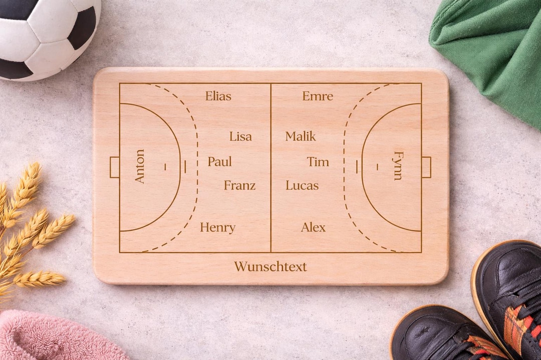 Personalized Handball Gift: Breakfast Board With Name & Custom Text ...