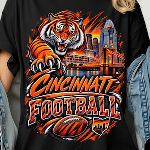 Cincinnati Bengals Shirt, Football Fan Tee, Cincinnati Game Day Comfort Colors Gift