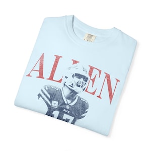 Josh Allen Shirt, Buffalo Football Shirt, Comfort Colors 1717 Ivory Tee, Josh Allen 17 Vintage Bootleg Graphic Shirt, Game Day Football Tee image 3