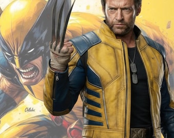 Movies inspired Men’s Yellow Leather Jacket, Superhero Inspired Handmade Cosplay, Comic Inspired Cosplay Jacket, Custom Halloween Outfit