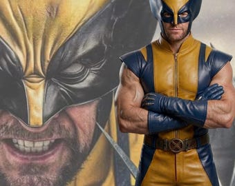 Movie Inspired Men Yellow & Blue Handmade Leather Costume, Superhero Full Body Cosplay Suit, Action Hero Halloween Comic Con Outfit