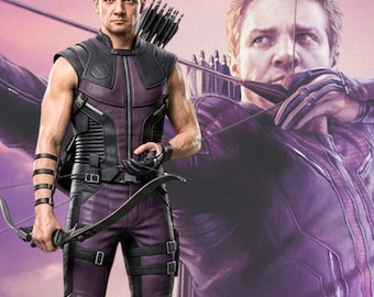 Movie Inspired Purple Leather Cosplay Costume, Men Futuristic Superhero Suit, Archer Style Outfit, Comic Cosplay Bodysuit, Halloween Costume