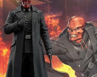 Men’s Black Leather Long Coat, Movie Inspired Trench Coat, Gothic Cosplay Jacket, Vintage Style Fantasy Coat, Supervillian Halloween Costume