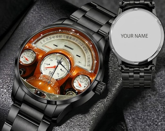 Reloj vintage Chevy Chevrolet Corvette con velocímetro de 1960 - Reloj de pulsera para automóvil, regalo
