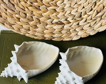 Vintage Seashell Soap Dishes/Trinket Dishes (set of 2)