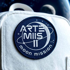 Artemis II Moon Mission Patch - NASA Inspired Embroidered Space Iron On Patch