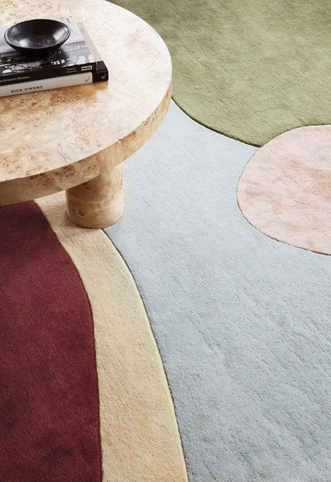 Rcc Rugs Modern Abstract Organic Shape Hand Tufted Wool Rug, Contemporary ...