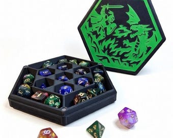 Estuche para dados XL, almacenamiento de dados impreso en 3D para Dungeons & Dragons y juegos de mesa