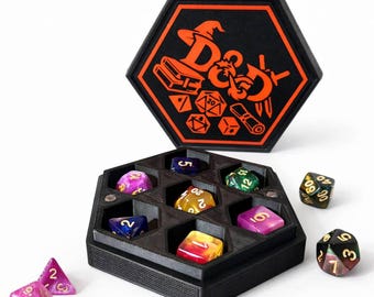 Caja magnética para dados, accesorio para juegos de rol de D&D, caja de dados