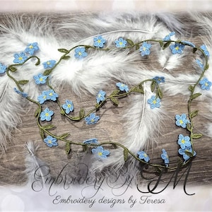 Girlande mit Blumen/13x18 Hoop