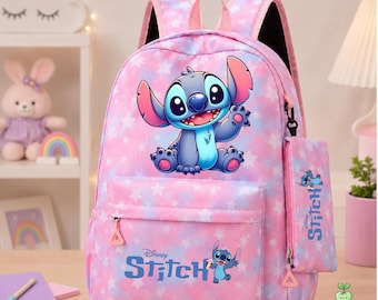 Stitch Backpack for Kids, Disney Stitch School Bag, Cute Stitch Backpack, Lilo and Stitch Bag, Cartoon Backpack, Back to School Gift