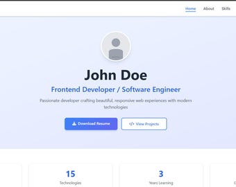 IT Portfolio Website Template | Job-Ready Resume, Easy Edit (Digital Download)