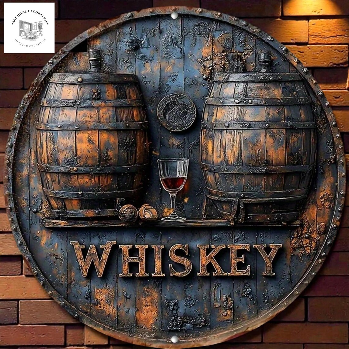 Liquor Raffle Rustic Sign Rustic Whiskey Barrel Sign - Personalized Home Bar Decor & Man Cave ...