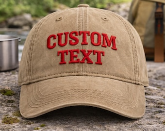 Custom text embroidery hats & caps