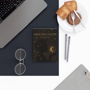 Celestial Gold Stars Journal hard backed journal | Matte Hardcover, Lies Flat, 90gsm 128pg