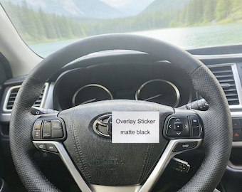 Black Steering Wheel Emblem Overlay Sticker For Corolla Camry RAV4,4Runner