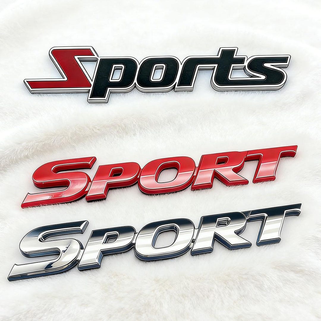Metal Racing Emblems Universal Metal Car SPORT Badge Emblem Sticker,automotive Exterior ...