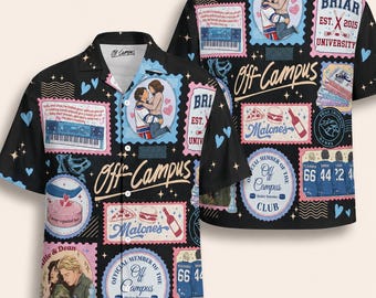 Off Campus Hockey Stamps Hawaiian Shirt, Briar University Hawaiian TShirt, Hockey Romance Series, Summer Vacation Beach Shirt