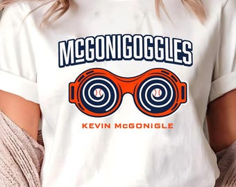 McGonigoggles Funny Hypnotic Glasses Shirt, Kevin McGonigle Fan Tee, Retro Sports Parody Graphic T-Shirt, Swirl Goggles Design, Unisex Gift