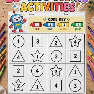 Plus de 20 cahiers d'exercices de codage pour enfants, feuilles de travail de codage sans ordinateur, activités de codage pour enfants, puzzles logiques STEM préscolaires, PDF imprimable Canva
