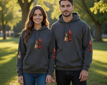 Angel & Devil Graphic Hoodie | Valentine's Day Love Sweatshirt hadello