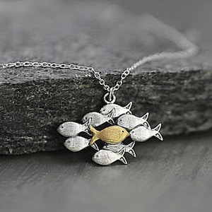 Silber Kette GEGEN DEN STROM Halsketten für Frauen. Bild 1