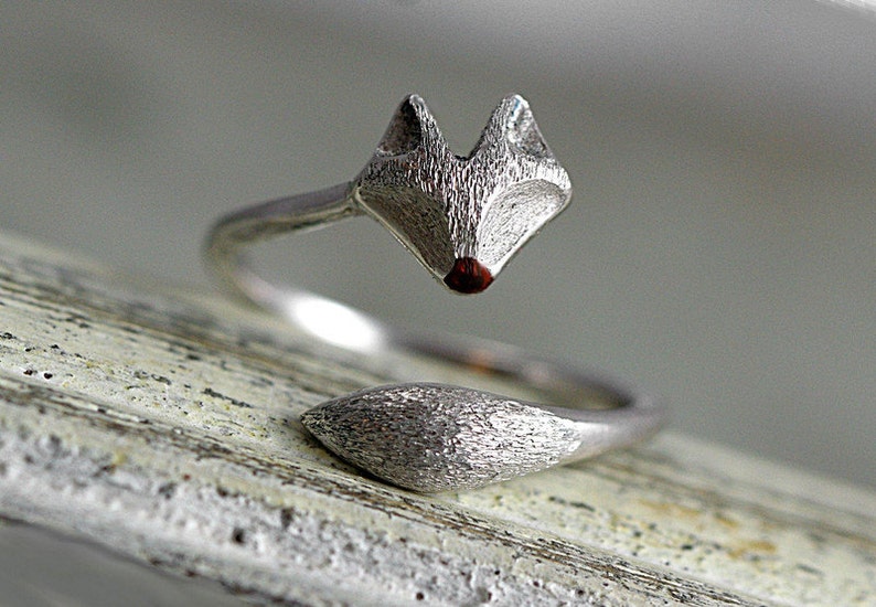 Fox ring. Sterling silver. image 1