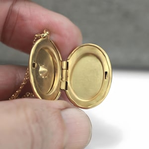 925 vergoldet kleine Medaillonkette Gänseblümchen Bild 6
