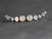 Moon Phase ear climbers. Ear crawler with glass opal. Silver ear climber waning and waxing moon. 