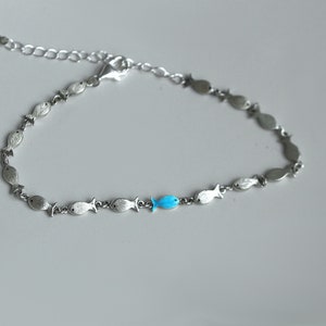 Armband GEGEN DEN STROM. 925 Silber und Türkis Blau. Unikat Schmuck für Sie. Bild 2