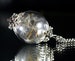 Real Dandelion Seeds long necklace. Vintage silver style.