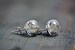 Sterling dandelion seeds stud earrings - 925 sterling silver earstuds with glass orbs filled with real dandelions 