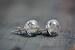 Sterling dandelion seeds stud earrings - 925 sterling silver earstuds with glass orbs filled with real dandelions