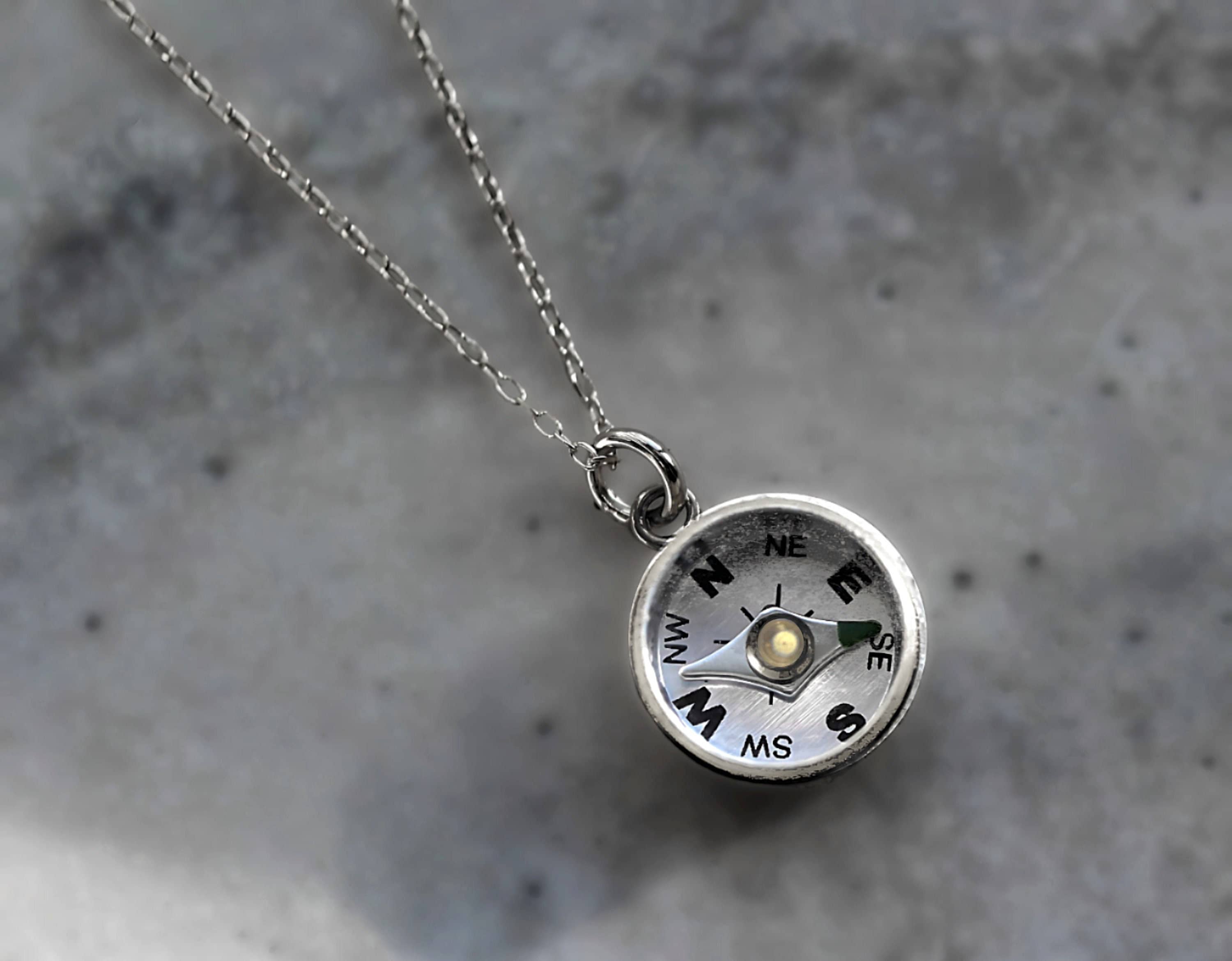 Collana Bussola Funzionante In Argento 925 – Gioiello Berlino, Design Registrato, Regalo Ideale