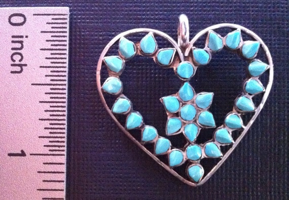 Native American Heart Shaped Pendant - image 2