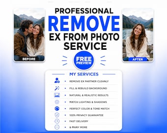 Service zum Entfernen von Ex-Partnern aus Fotos | Personen aus Bildern entfernen, Hintergrundrekonstruktion, Fotobearbeitung, professionelle Photoshop-Bearbeitung
