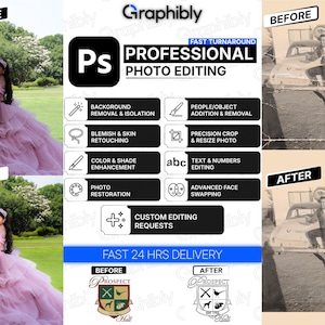 Custom Photoshop Editing | Professional Photo Editing Service | Photo Retouching | Image Enhancement | Background Removal|Photo Manipulation