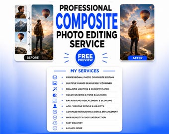 Professioneller Service für die Bearbeitung von Fotomontagen | Fotokomposition, Photoshop-Manipulation, Bildmischung, Hintergrundbearbeitung