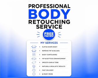 Professioneller Körperretusche-Service | Bearbeitung von Körperfotos, Körperformung, Hautretusche, Taillenverschmälerung, Porträt- und Schönheitsretusche