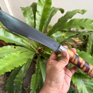 Lame Thaïlandaise Forgée Main – 3,5 Pouces – Manche Palissandre – Gaine Cuir