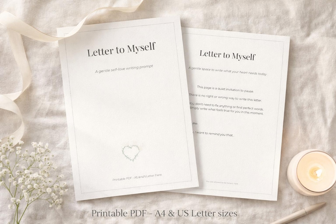 Letter to Myself Printable | Self Love Writing Page | Calm Journal PDF ...
