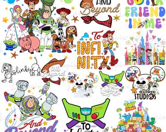 Toy Story PNG Clipart Bundle, Cartoon Characters (Digital Download)