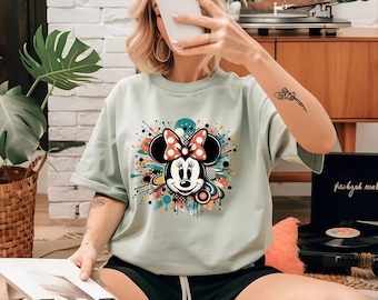 Minnie Graffiti PNG, Retro Pop Art Mouse Clipart