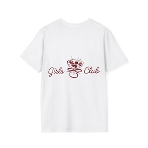 Girls Club Floral Cocktail Tee | T-Shirt, Script Logo, Minimalist