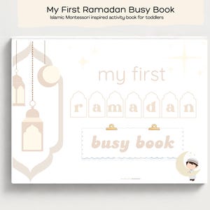 Ramadan druk boek voor peuters | Op Montessori geïnspireerde islamitische leeractiviteiten | Moslim kleuterschool afdrukbare | Ramadan-kinderactiviteiten