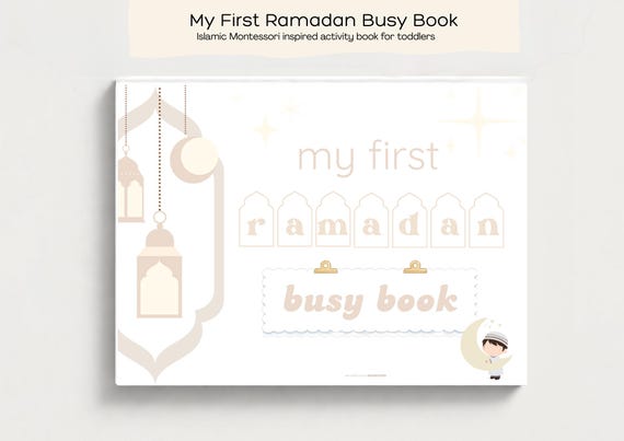 Ramadan Busy Book for Toddlers | Montessori Inspired Islamic Learning Activities | Muslim Preschool Printable | Ramadan Kids Activities