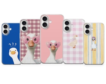 Goose Phone Case Fun Animal Cover for iPhone 17 Pro Max, 16e, 15, 14, 12 Samsung S26Ultra, S24 FE, A56, S26 Pixel 10 XL, 9a, 8
