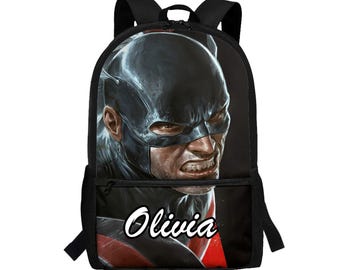 Captain America custom schoolrugzak: Avengers gepersonaliseerde laptoptas
