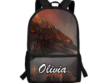 Godzilla-schoolrugzak op maat: gepersonaliseerde laptoptas