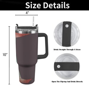 Mut zum feigen Hund 40 oz Becher: Personalisierter Stanley-inspirierter Edelstahlbecher Bild 2